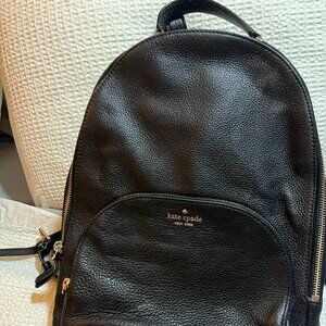 Kate Spade Black Leather Backpack